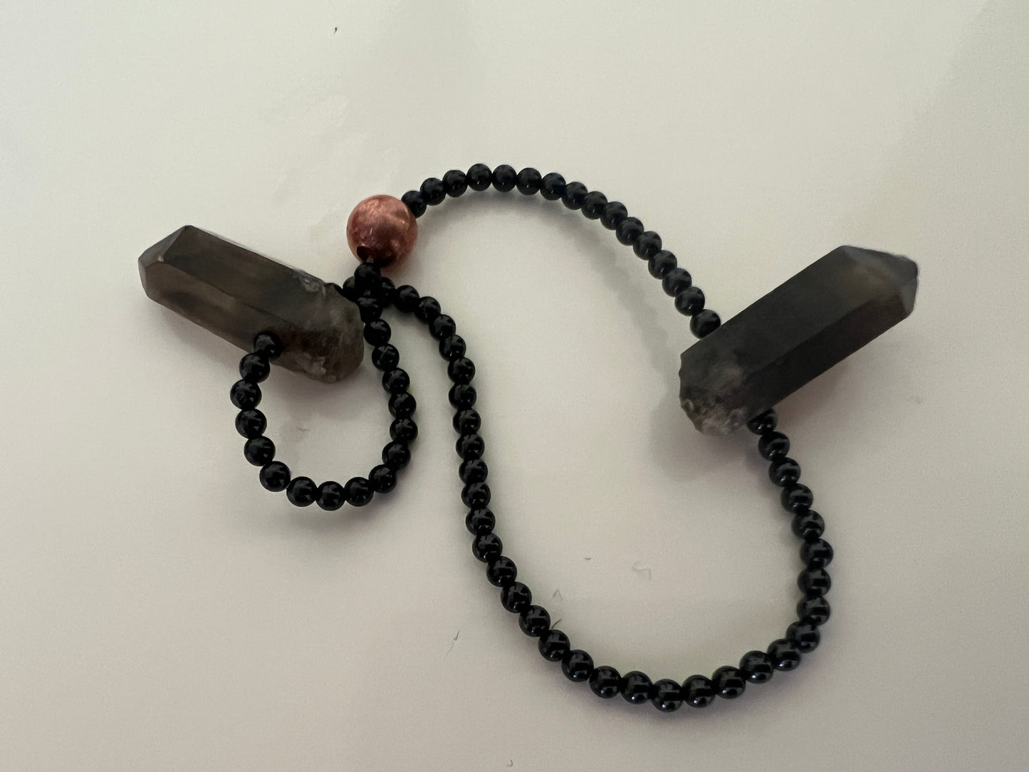 Smoky Quartz/Tourmaline Anklet (Grounding & protection) * Root Chakra