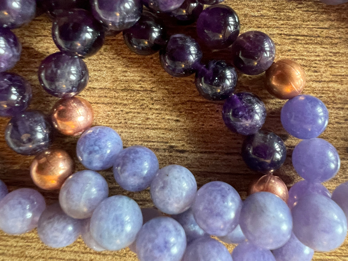 Amethyst & Tanzamite (Protection, manifesting, enhance intuition) * Third Eye Chakra