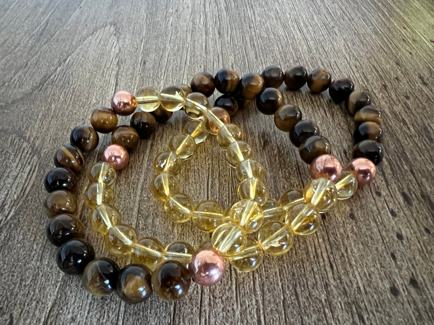 Citrine & Tiger's Eye (For manifesting & self-worth) * Solar Plexus Chakra