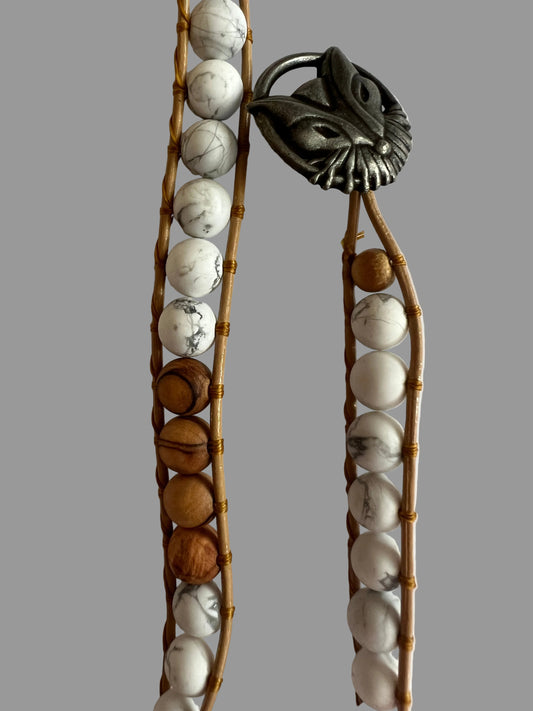 Howlite Double Wrap Bracelet