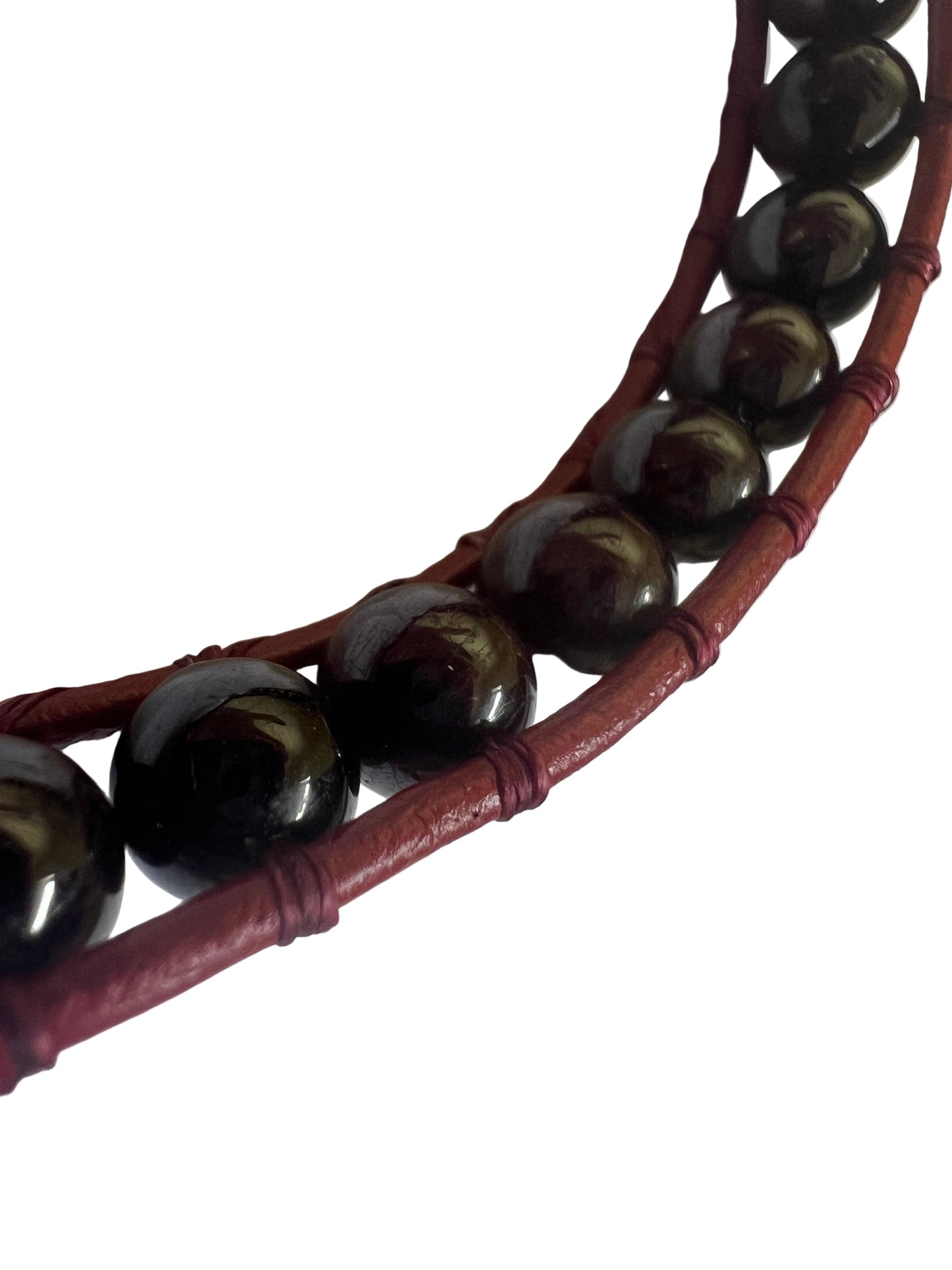 Garne, Single Wrap Bracelet with Heart Button