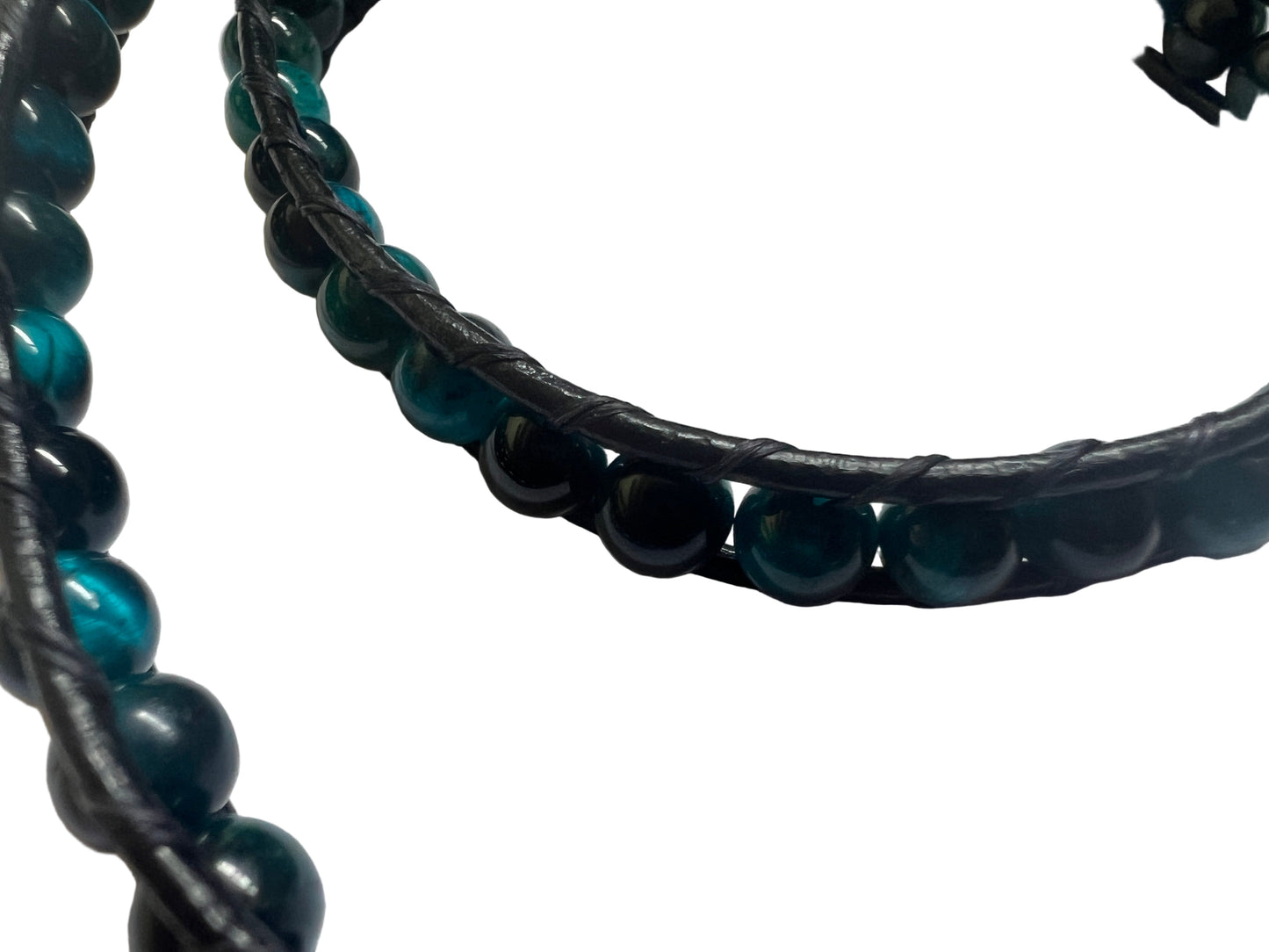 Turquoise Cats Eye Double Wrap Bracelet