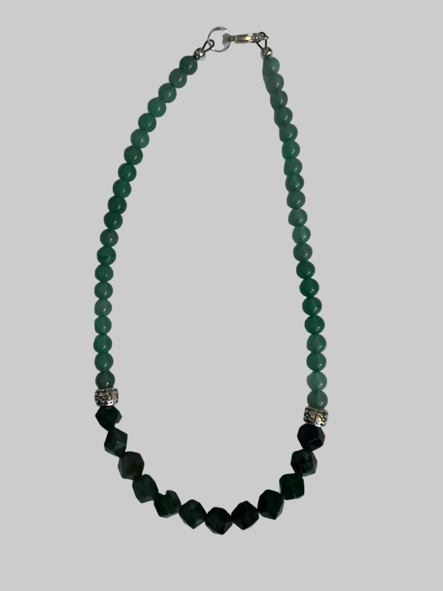 Green Aventurine & Moss Agate Necklace