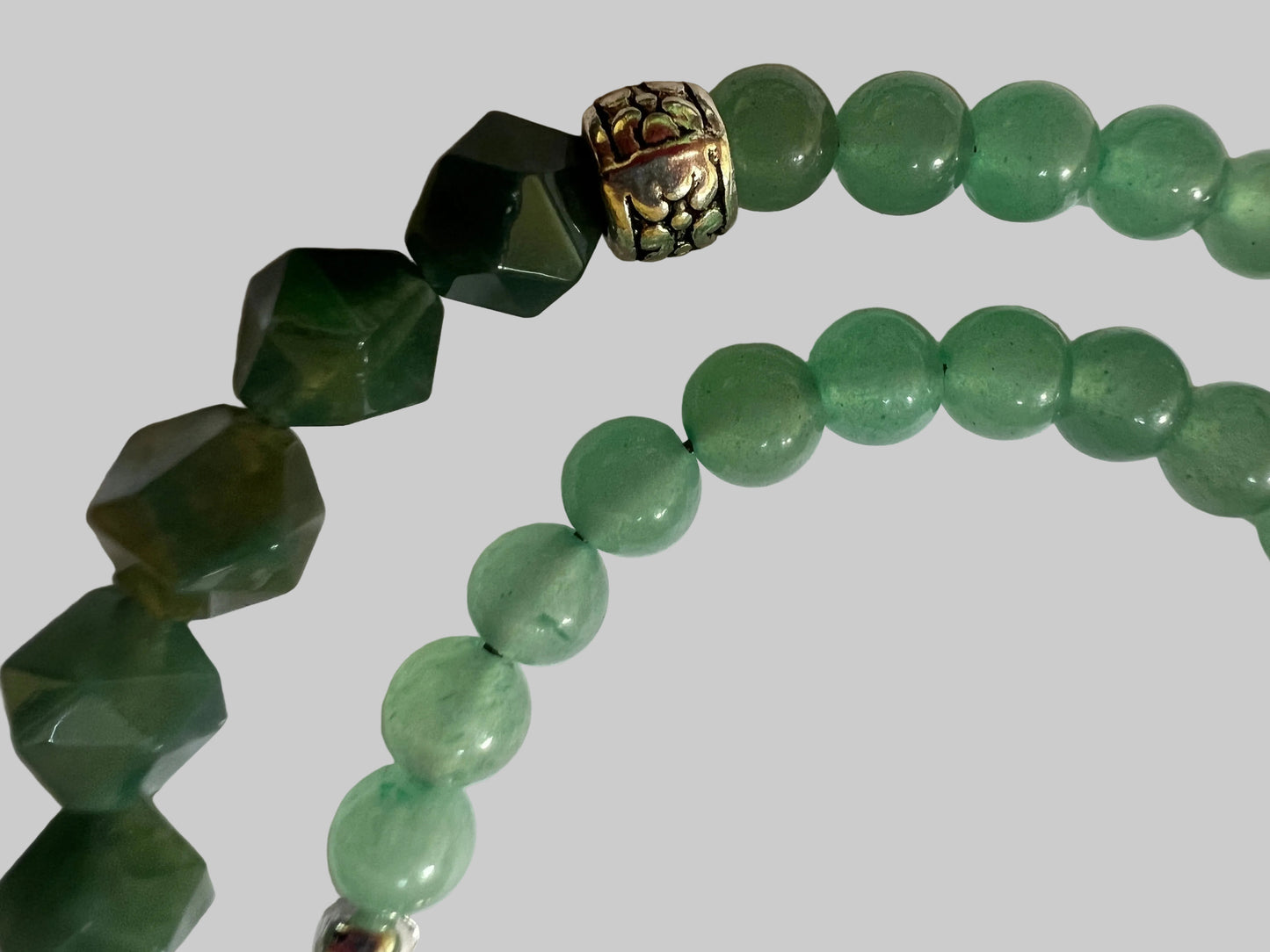 Green Aventurine & Moss Agate Necklace