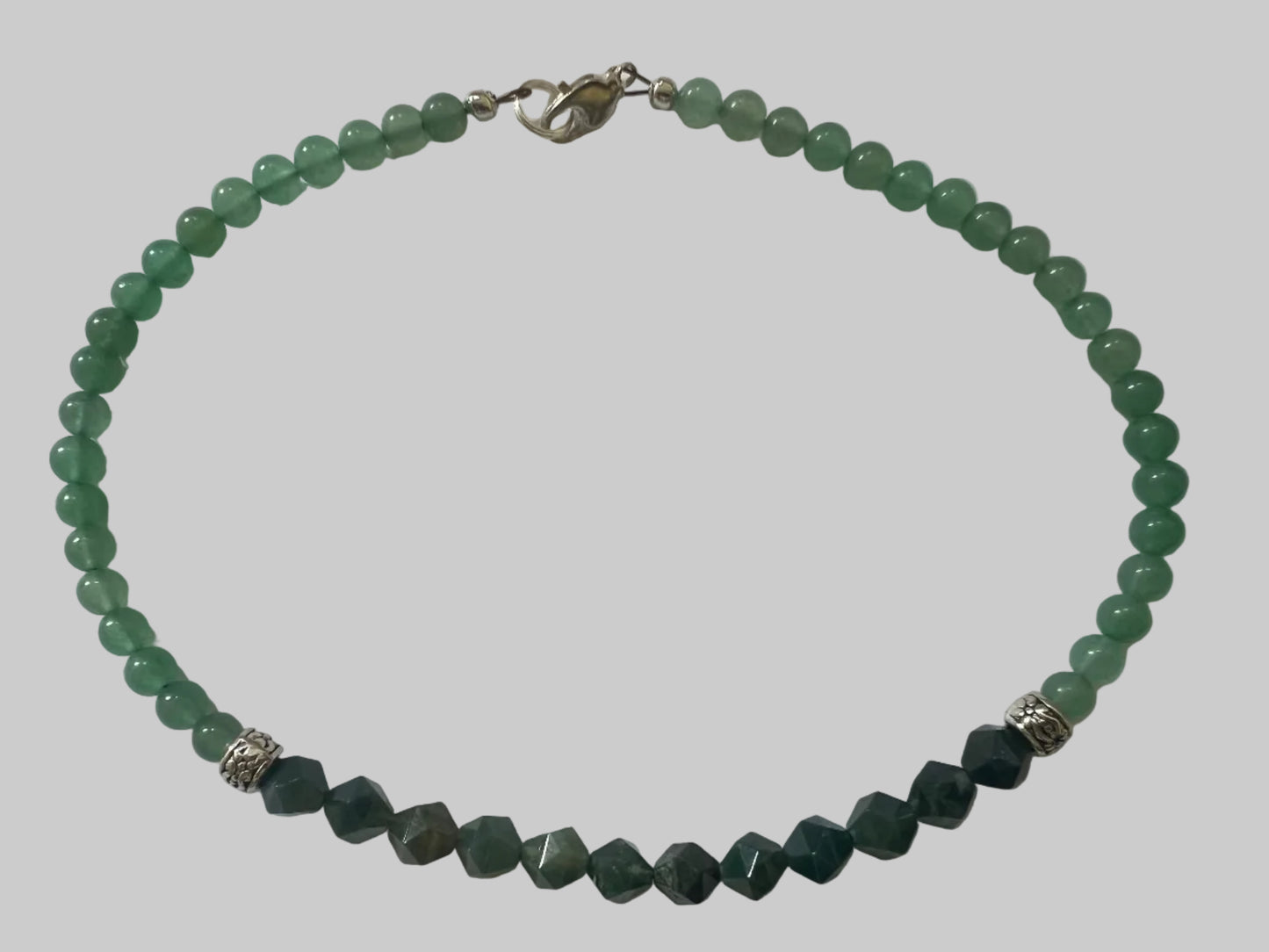 Green Aventurine & Moss Agate Necklace